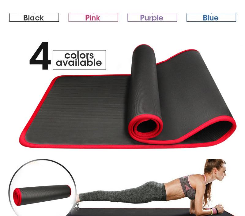 Premium Extra Thick Yoga Mat – 10mm Non-Slip, Environmental NRB Material – 183x61cm, Reversible, Durable, Easy to Clean 