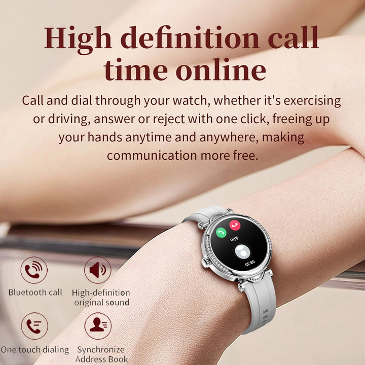 Premium Smartwatch for Women – 1.27" HD Screen, Heart Rate & Blood Pressure Monitoring, IP67 Waterproof, Bluetooth 5.2, 