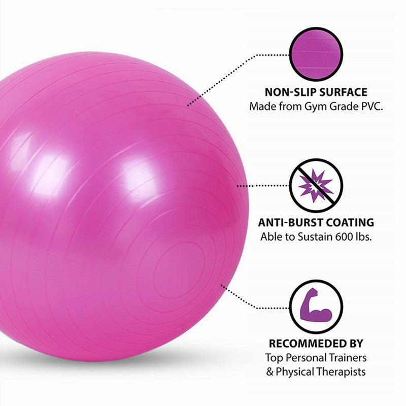 High-Quality Yoga Ball for Fitness, Pilates, and Balance – Durable Gym Exercise Ball, Perfect for Core Strength, Stability