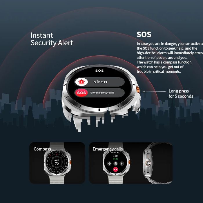 Premium Smartwatch for Men and Women – 1.43" AMOLED Display, IP68 Waterproof, Bluetooth Calling, Heart Rate, Blood Oxygen, 